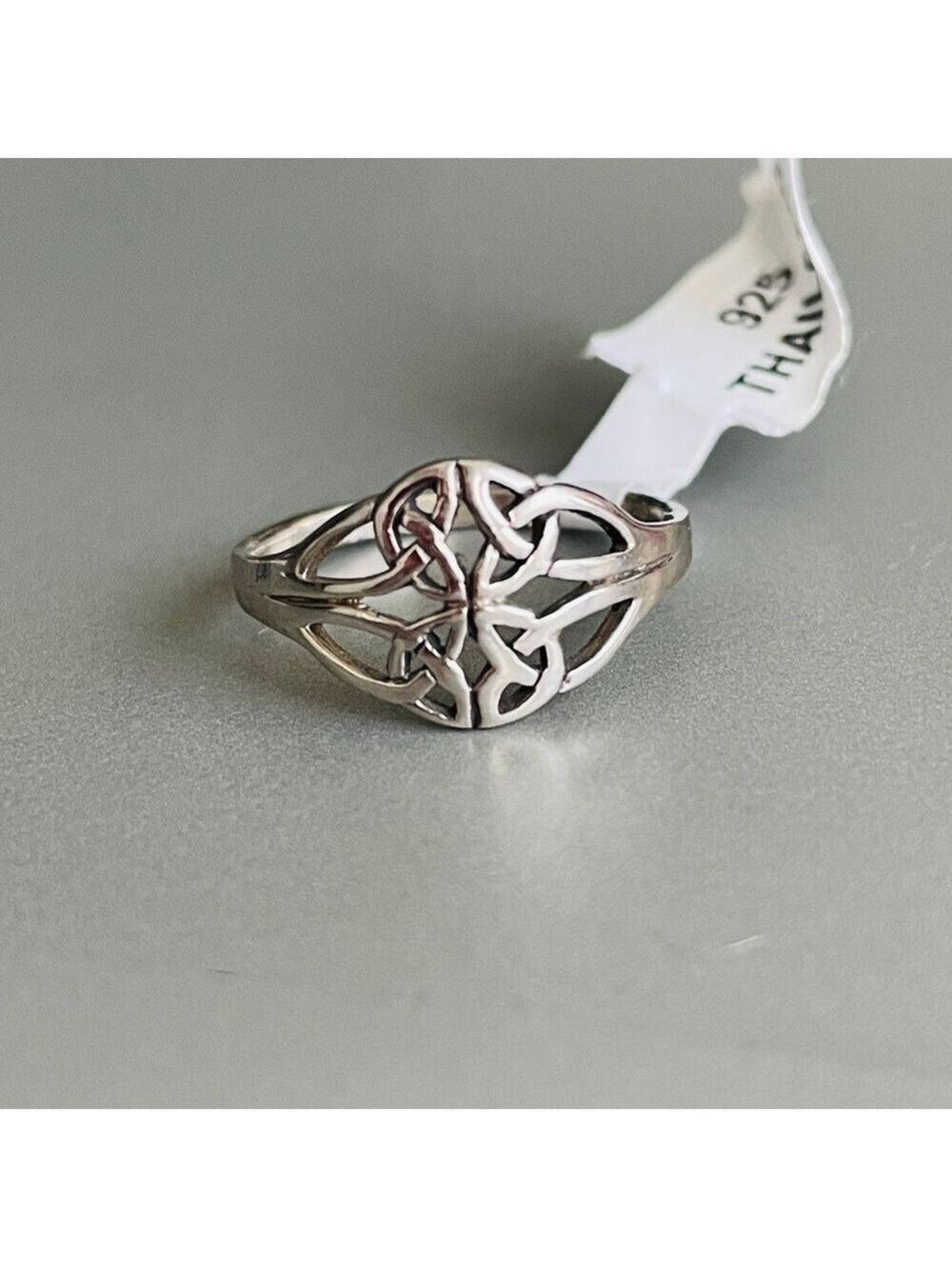 Celtic Trinity Knot Sterling Silver Ring Available Sizes 5, 6, 8, 9 Unisex